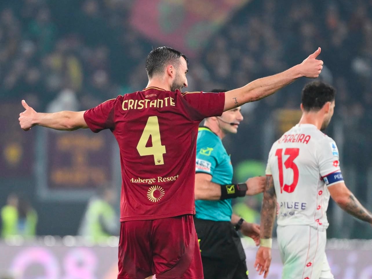 Roma-Monza 4-0. Cristante,